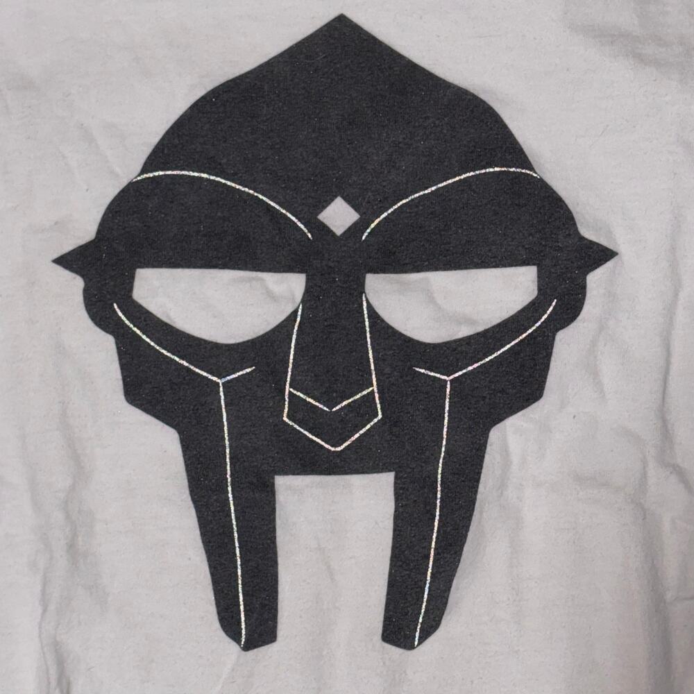 MF DOOM x Akomplice 3M Reflective Mask White T-Shirt Size M 2015 - Picture 2 of 7